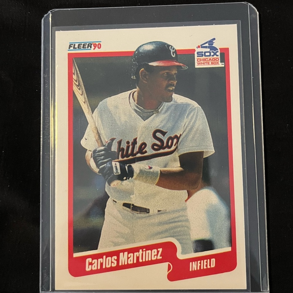 Carlos Martinez Vintage 1990 Chicago White Sox Fleer #540 MLB Baseball Card